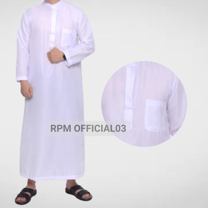 Baju Jubah Katun Gamis Reguler Pria Arab Dewasa Terbaru Cowok Mesir Kancing Muslim Lengan Panjang