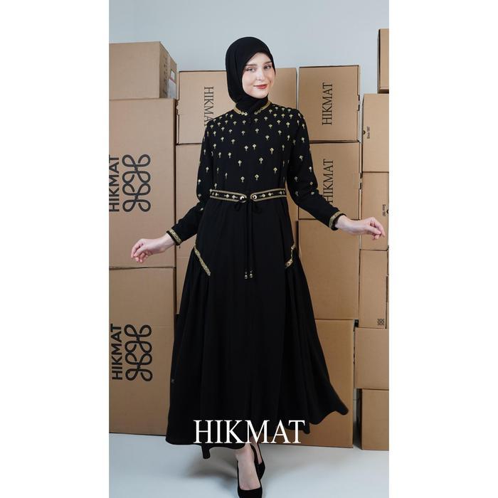 Hikmat Original Fashion A3013 - Abaya Hikmat - Noerbutikmuslim - Gamis Lebaran - Gamis Mewah - Gamis