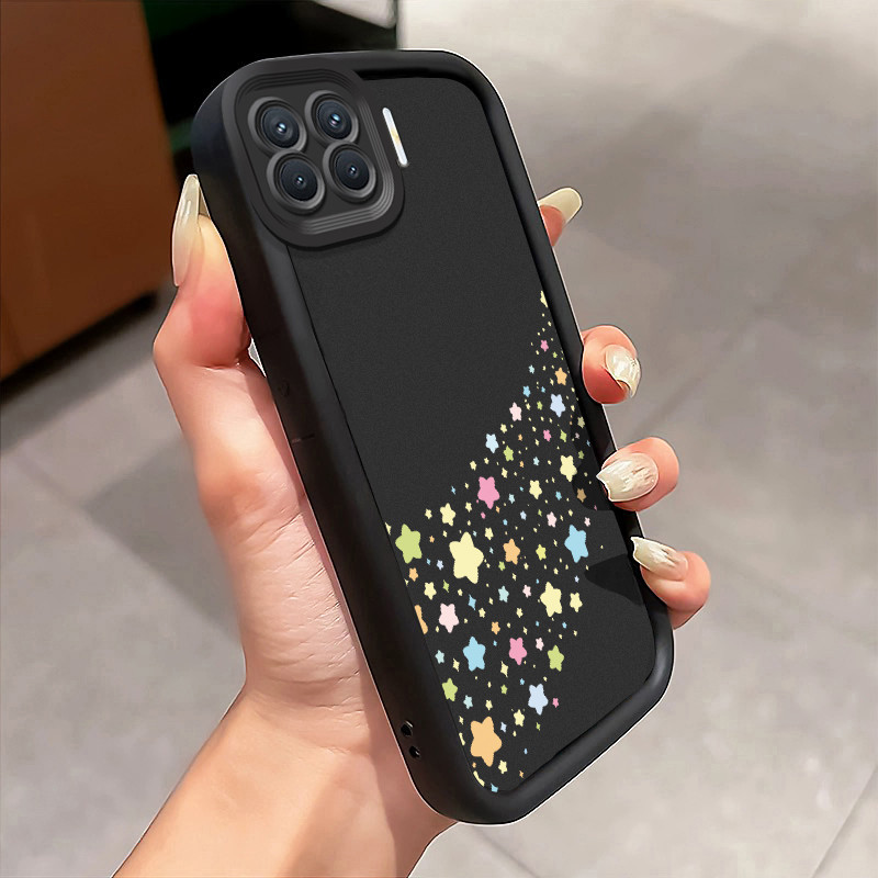 Casing Hp OPPO A93 F17 Pro OPPO Reno 4F Reno 4 Lite Case Meteor warna-warni Kasing silikon Cesing ba
