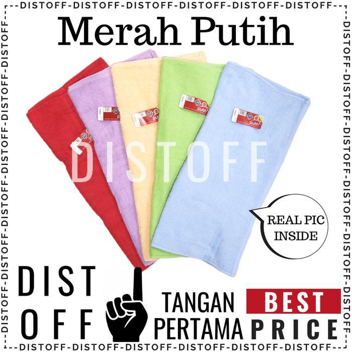 Termurah Grosir Handuk Merah Putih 50 X 100 Cm Ori Muka Mandi Lembut