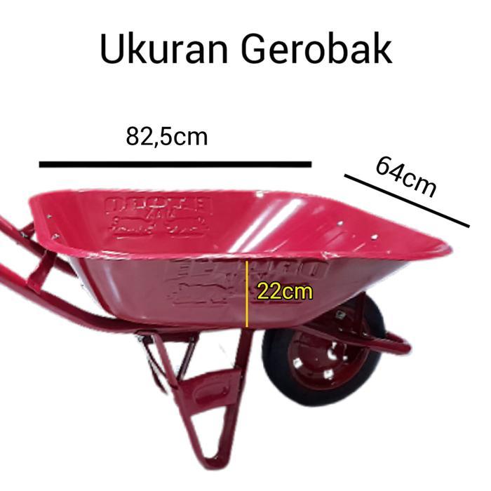 Gerobak Merah/ Gerobak Bangunan / Gerobak Angkong / Gerobak Pasir Hidup