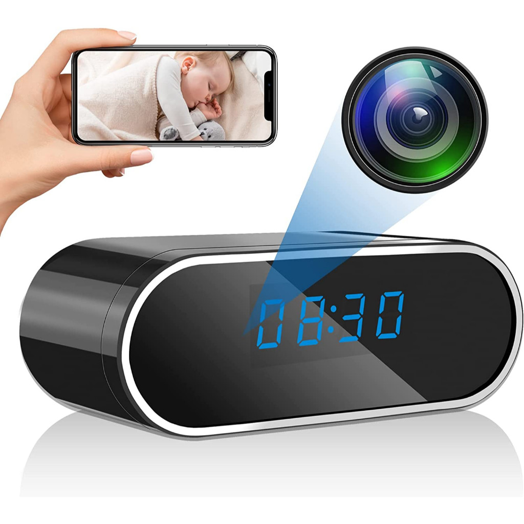 HD 1080P Wifi Clock Camera Control IR Night Vision View DVR Camcorder Camera Mini Wireless Clock