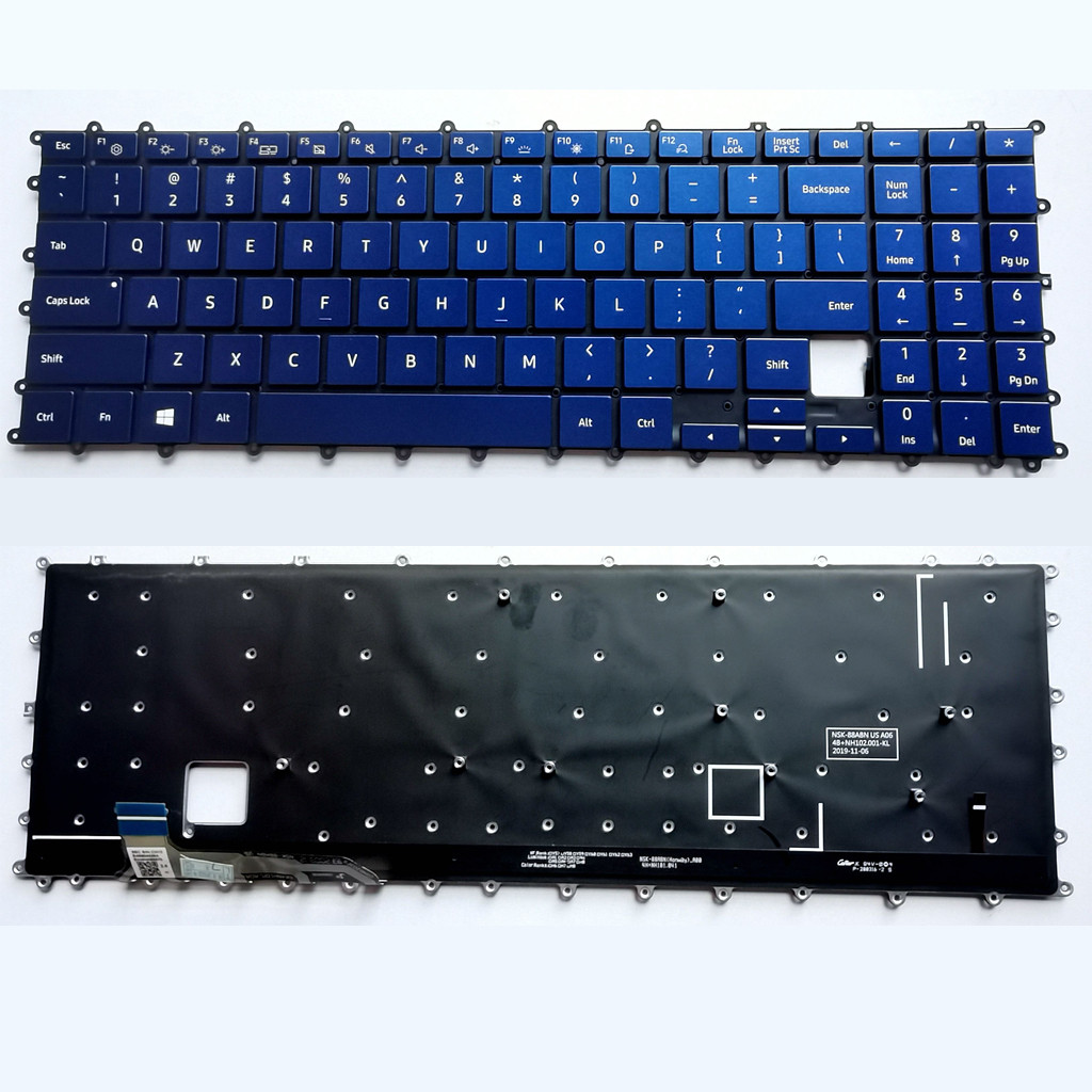 New US/KOR Keyboard For Samsung NP950 NP950QCG NT950QCG NSK-88ABN BA59-04428A Blue Backlit