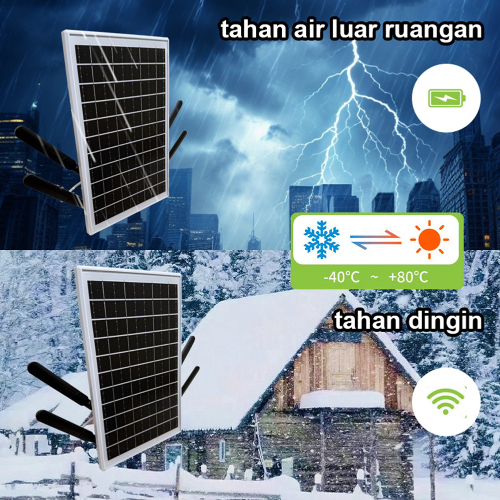 Solar Powered Outdoor Wireless Router with SIM Card Slot 4G LTE Modem Router WiFi Hotspot for
