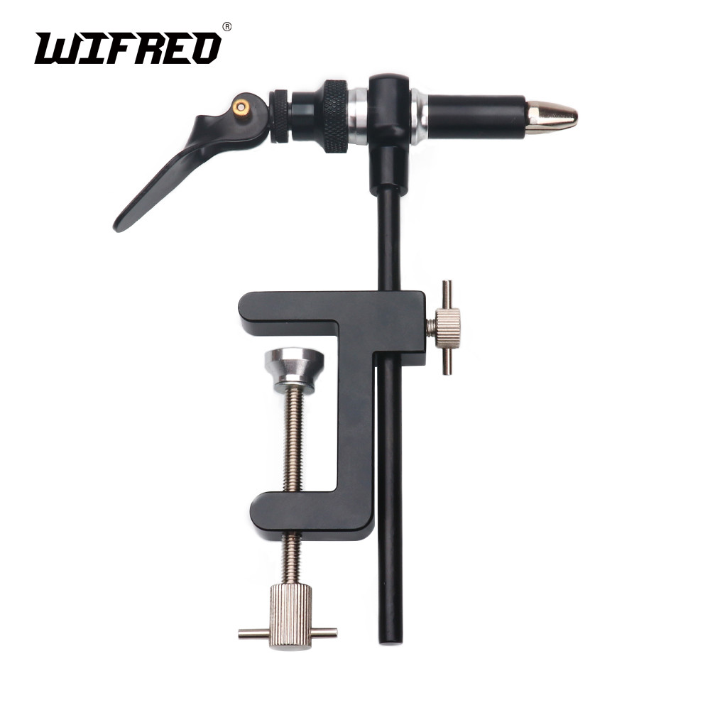 WIFREO C-clamp Fly Tying Vise Tools Safety Holding Fishing Hook Rotary Tying Vise with Steel
