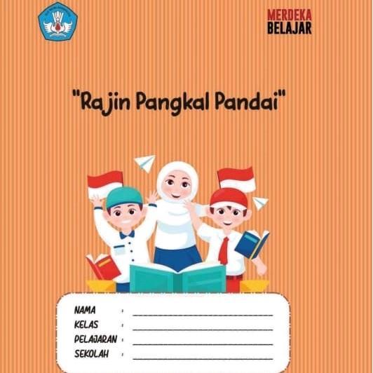 "New" Sampul Buku Kertas Coklat Kuarto Tebal 15 pcs, aesthetic, kata motivasi dan unik