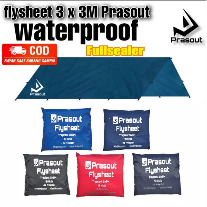 Flysheet / Terpal Tenda Prasout 3x3 m 19 loop