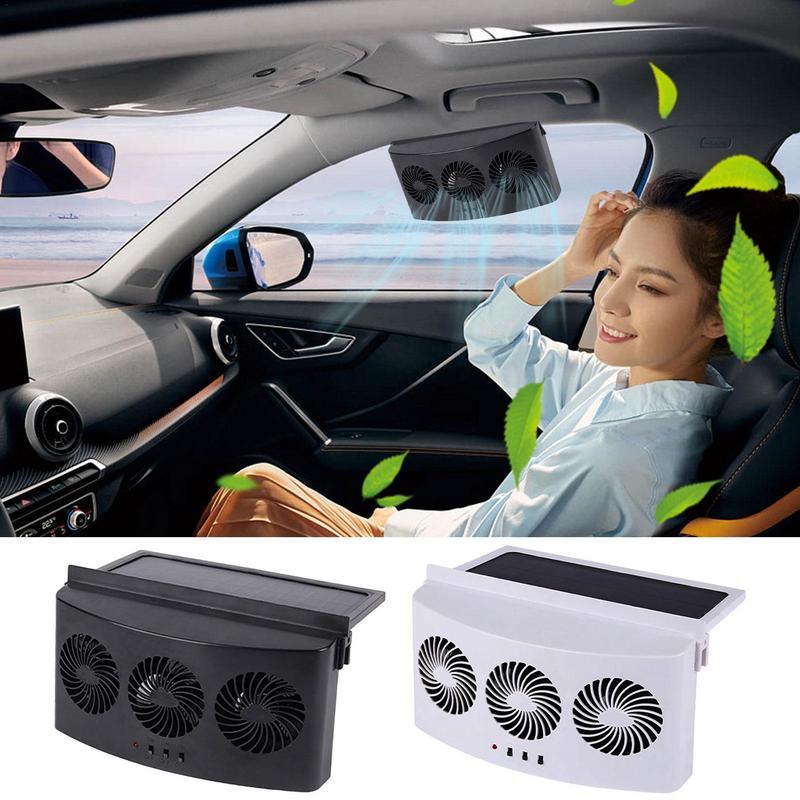Car Fan Solar Powered Car Fan Auto Air Vent Cool Cooling System Radiator Cooling Fan Energy Saving A