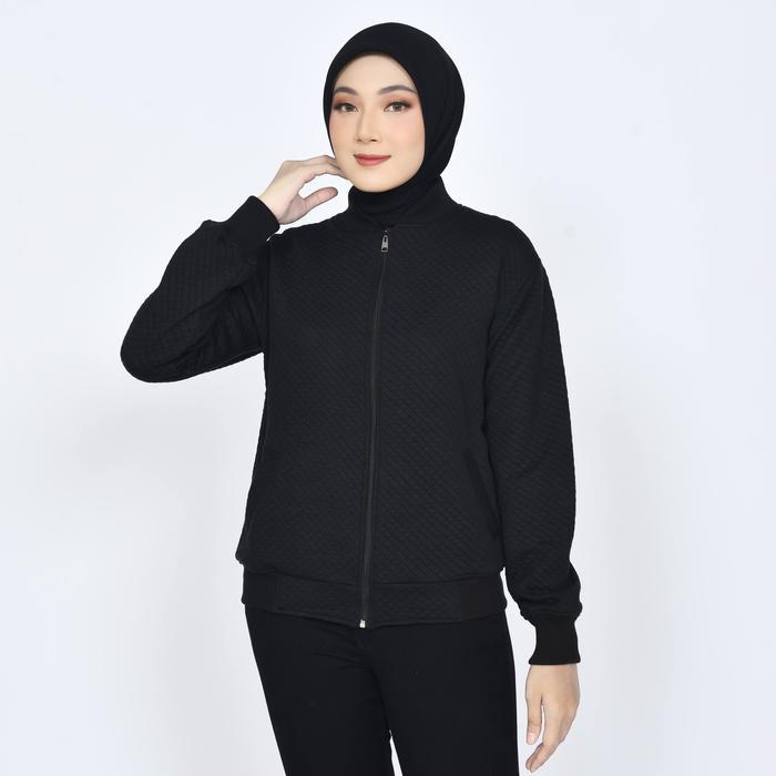 (Exlusive) Jaket Sweater Diamond Comfy Zipper Wanita Original Bahan Lembut Tebal Premium Pasti Ori