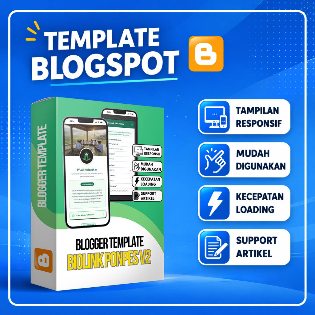 Template Blogspot Biolink Ponpes Pro V2