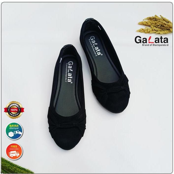 Blackpanda Flat Shoes - Sepatu Black Panda - Sepatu Wanita - Black Panda Kezya Black