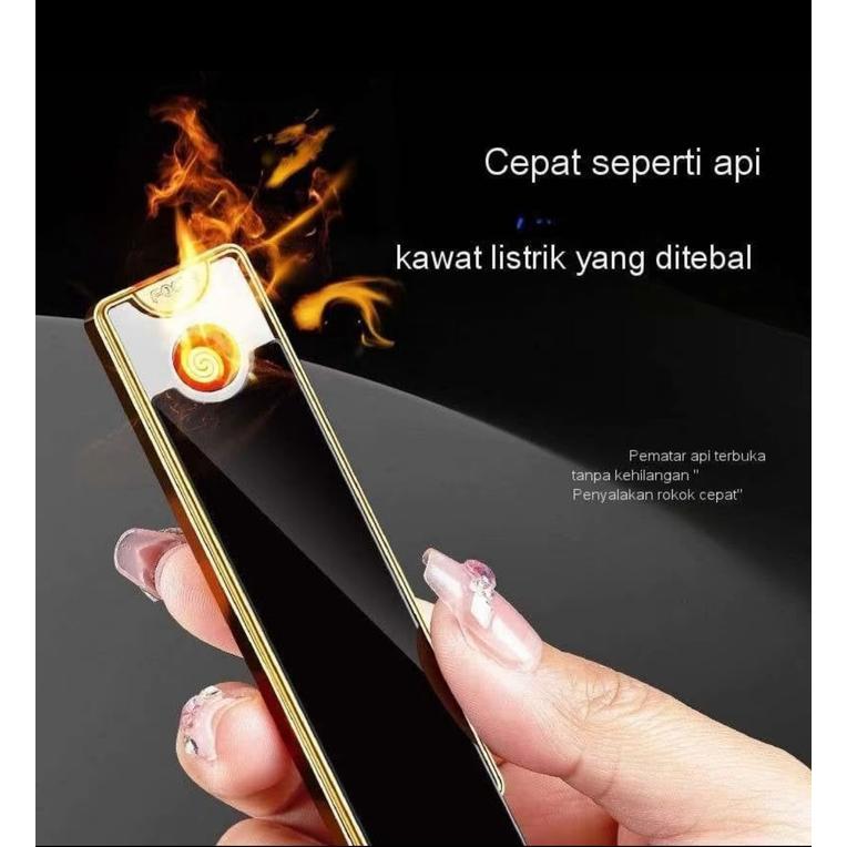 Pemantik Elektrik Charging USB Korek Api Unik Bisa Di Cas Slim Terlaris