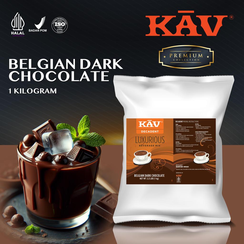 Kav Powder Drink Belgian Dark Choco - Minuman Coklat Belgia 1 Kg.