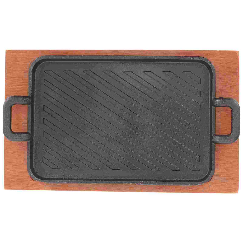 Nonstick Frying Pan Thickened Teppanyaki Plate Griddle Barbecue Skillet for Grill Outdoor Square