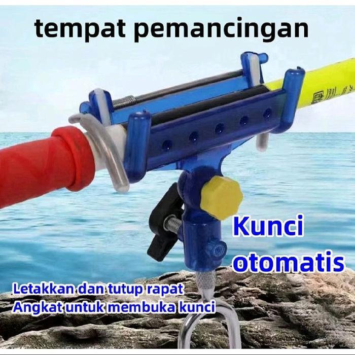 Dudukan Joran Pancing Otomatis Bracket Dudukan Joran Penyangga Joran Pancing Adjustable 180 Derajat