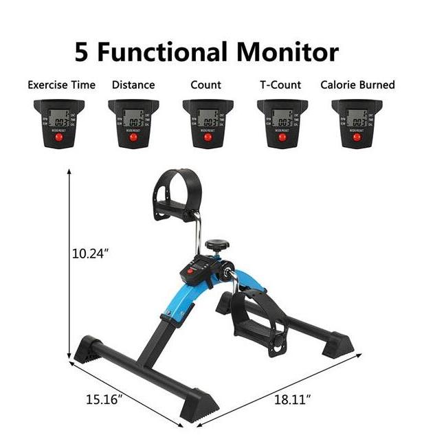 Portable Mini Pedal Exercise Bike Home Exerciser Mini Cycle Fitness Exercise Bike Mini Bike Hand and