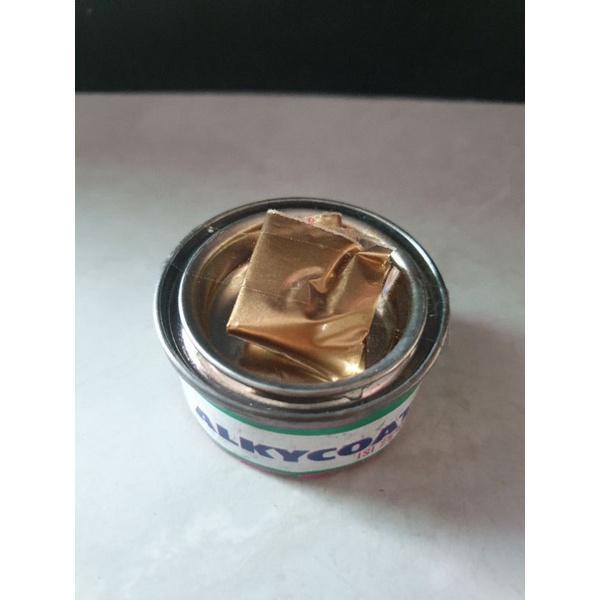 Cat minyak solvenbase alkycoat warna gold emas 25 gram