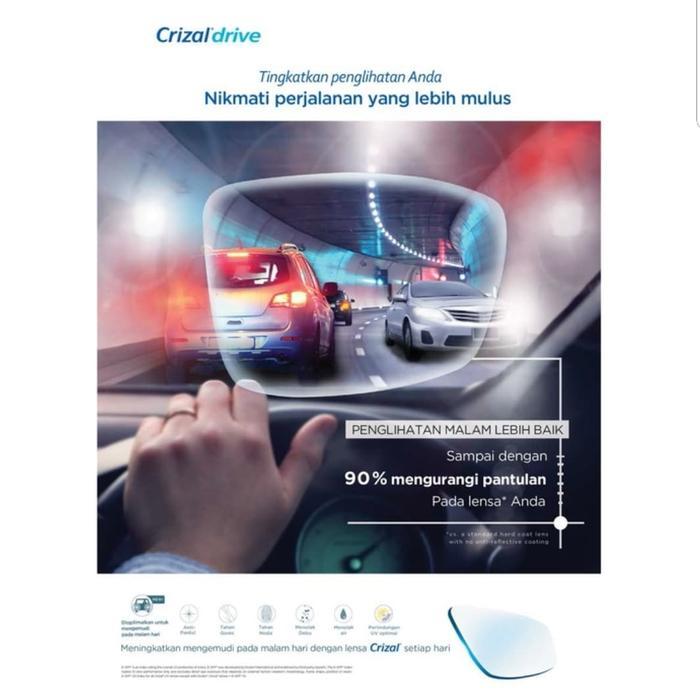 Lensa Essilor SV Orma 1.5 Crizal Drive Driving Malam Hari Tdk Silau