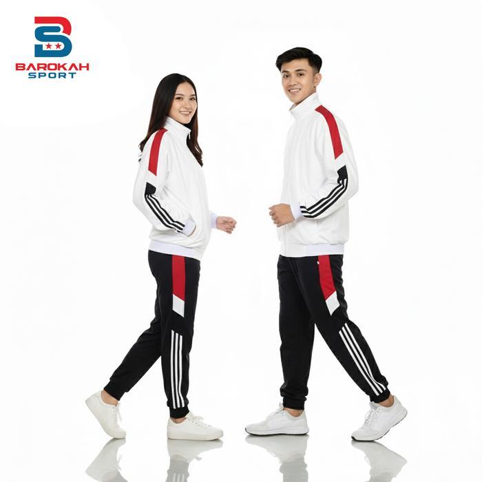 Setelan Olahraga Training One Set Jaket Celana Olahraga Pria Wanita Seragam Pakaian Sport Olahraga