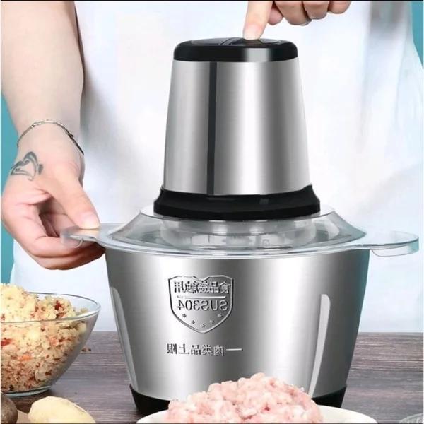 N3W Chopper Blender Daging Stainless - Hand Blender Penggiling Serbaguna Stainless Steel 2 Liter /