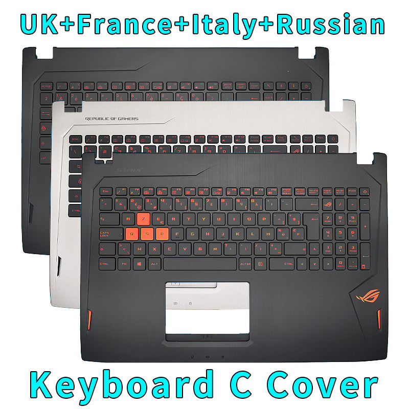 PROMO HARI INI  RU/Uk/IT/BE/FR Keyboard Backlit Upper C Cover for Asus Strix GL502VS GL502VSK GL502V