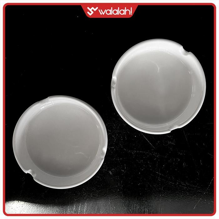 Asbak Keramik 2 Pcs - Ashtray - Asbak Putih Polos Keramik 2 Pcs