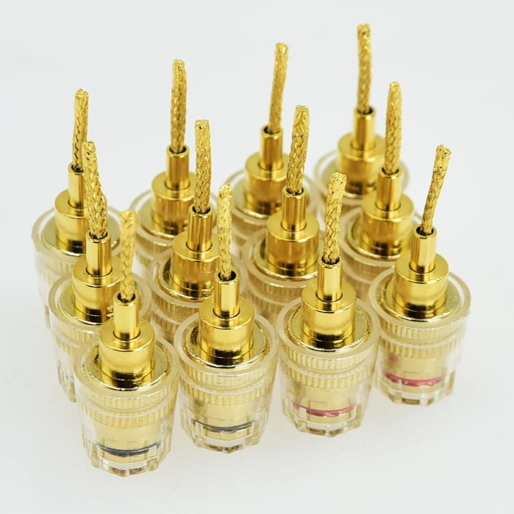 2mm pin to Banana Female Screw-Type Connector Adapter Plug to 4mm Jack Center Surround Wire for