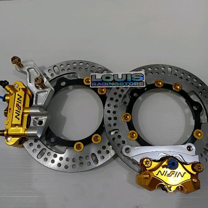 Paket Kaliper Nmax / Aerox Paket Kaliper Monoblok Cakram Depan Kaliper 2 Piston Cakram Belakang