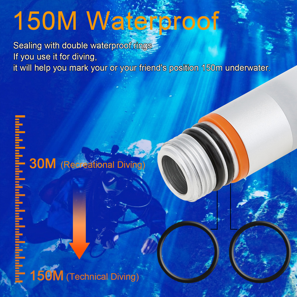 Mini Underwater 150M Scuba Dive Strobe Beacon Diving Signal Light with AAA Battery Night Dive