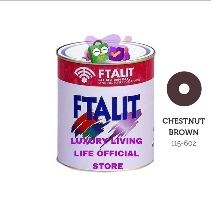 Cat Minyak Ftalit 602 Chestnut Brown 1Kg Cat Kayu Besi Solvent Kilap