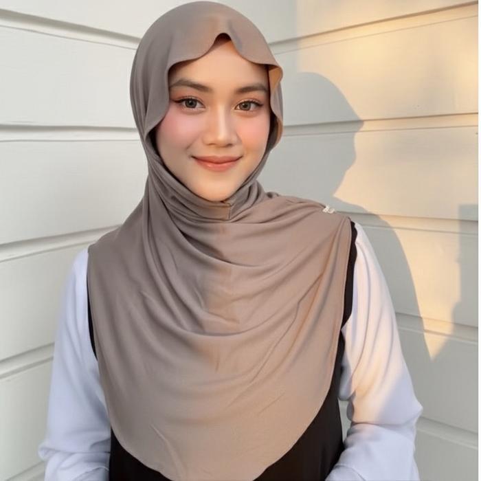 JILBAB INSTAN JISOO MLEYOT PASHMINA INSTAN MLEYOT BAHAN RAYON ADEM