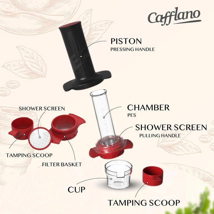 Cafflano Kompresso - Kompresso - Alat Kopi Manual - Alat kopi espresso - pembuat espresso - espresso