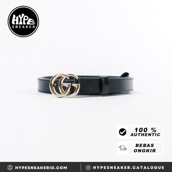ORIGINAL Ikat Pinggang GUCCI GG MARMONT 2CM GHW SHINE BLACK BELT 100% GINAL READY STOCK