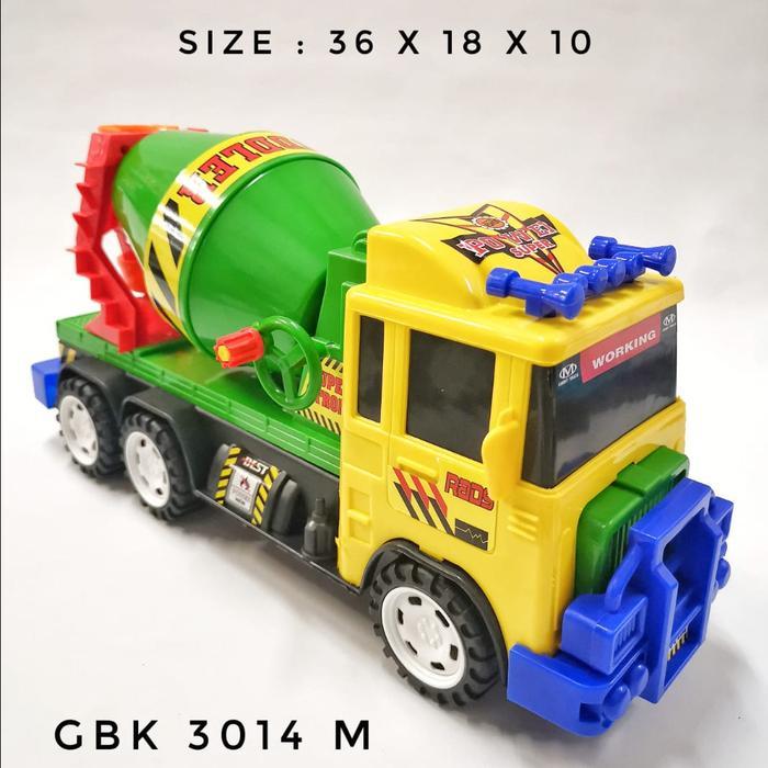 TEREMURAHTERLARIS READY SILAHKAN DIORDER MAINAN ANAK MOBIL KONSTRUKSI MOLEN GBK 3014 M / MIXER TRUCK