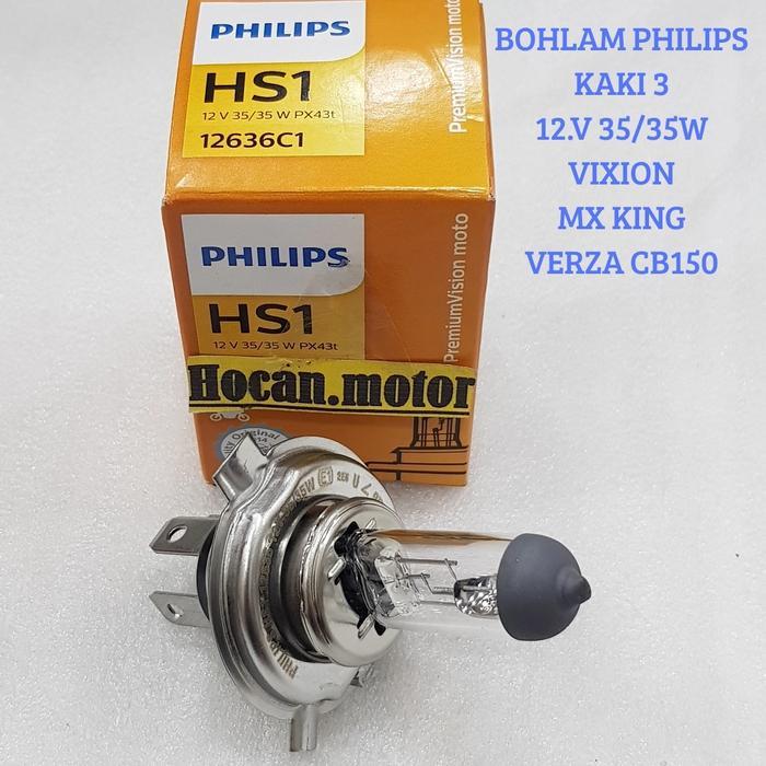 BOHLAM LAMPU DEPAN PHILIPS 12V 35W HS1 VIXION LAMA VIXION NEW NVA NVL