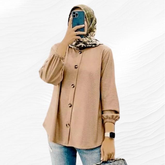 Best Seller Kemeja Jumbo Ld120&105 Atasan Wanita Hijab Karina Blouse Kekinian Blus Tshirt Muslimah
