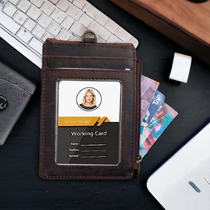 Sale Dompet Id Card Kulit Asli Crazy Horse Slim Wallet-Ishiya Potala-
