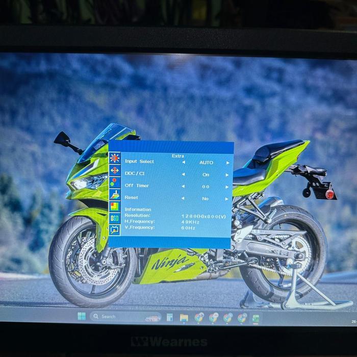 Wearnes Monitor LED HD 15.6 Inch WL16W Port HDMI VGA Cocok Untuk PC CCTV Kasir Slim Hemat Daya