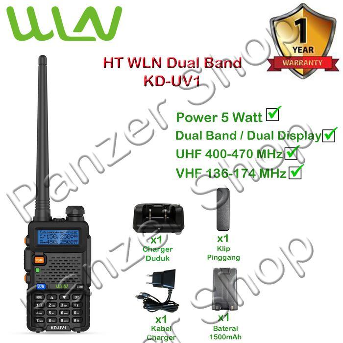 HT WLN KD-UV1 DUAL BAND UHF-VHF 5WATT ( ISI 1 PCS)