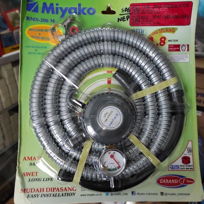 Miyako Selang Gas + Regulator Rms206M / Rms-206 M / Rms 206M