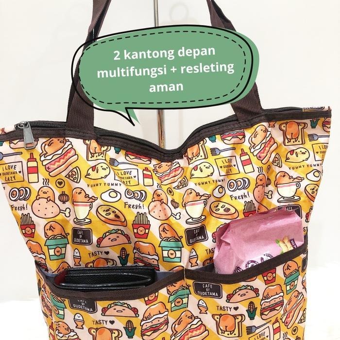Tas Belanja Resleting / Tas Belanja Lipat / Shopping Bag Lipat / Tas Lipat Serbaguna / Zipper Eco