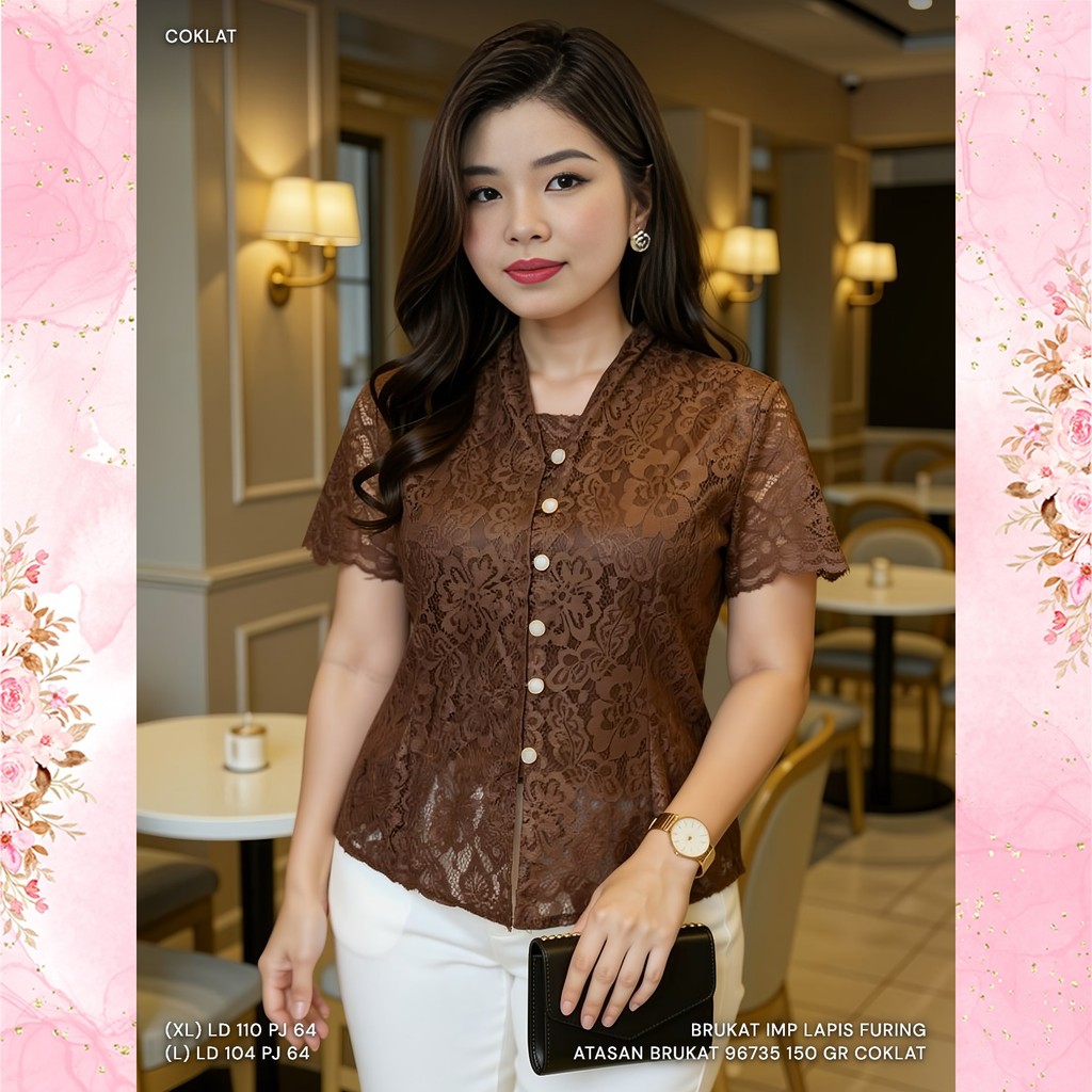 ATASAN BRUKAT 96735 150 GR #KUALITAS TANPA TANDING ATASAN KEBAYA BRUKAT ATASAN BUSUI PAKAIAN TRADISI