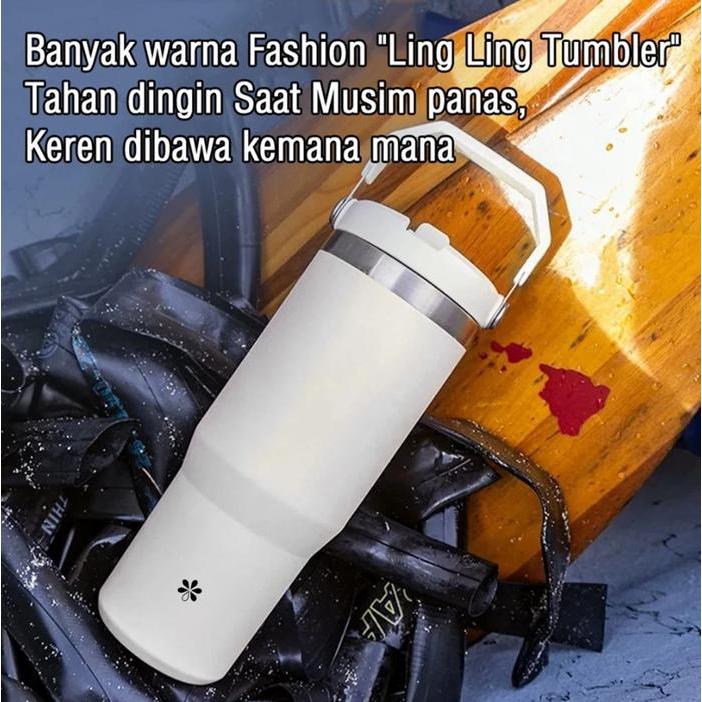 BOTOL AIR TUMBLER TERMOS STAINLESS STEEL THERMOS CUP 900 ML