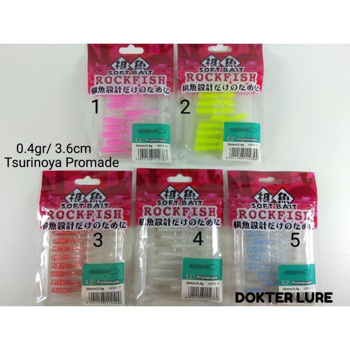 Softlure TSURINOYA PROMENADE 3.6cm isi 10 Casting UL Ultralight