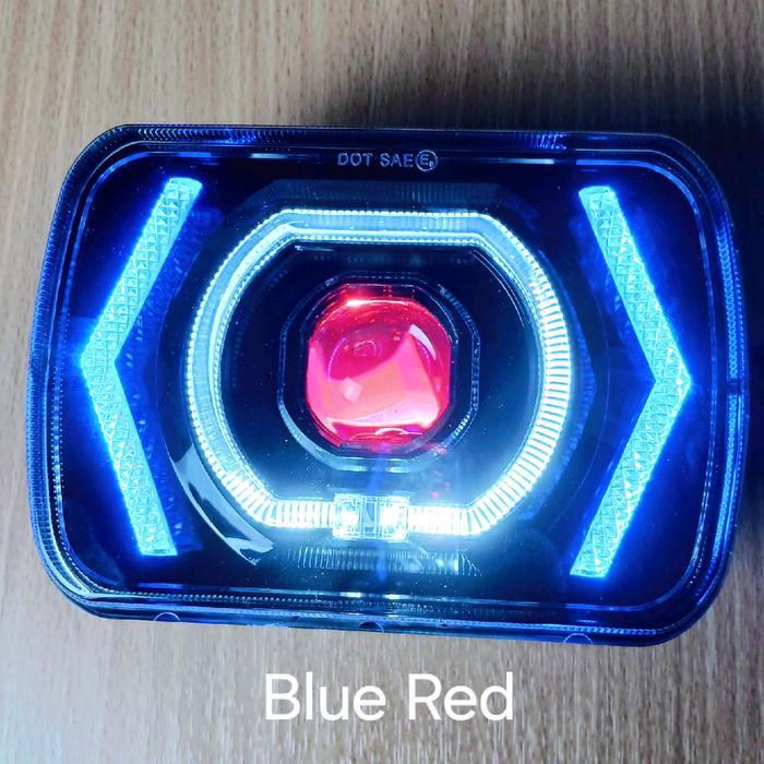 LAMPU UTAMA HEADLAMP 5X7 INCH MODEL KOTAK KATANA TAFT L300 FOGLAMP MOBIL MOTOR LAMPU DEPAN LED