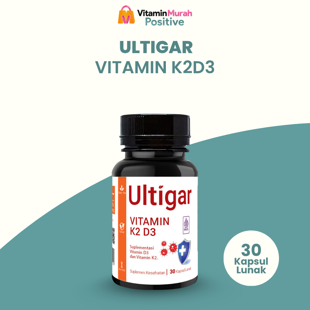 ULTIGAR VITAMIN K2 D3 SUPLEMEN KESEHATAN ISI 30 & 100 KAPSUL LUNAK