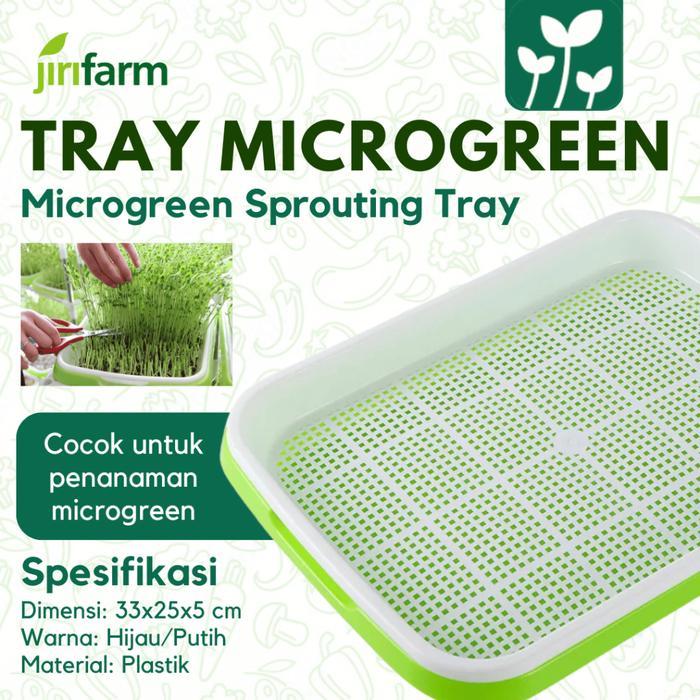 Jirifarm - Microgreen Sprouting Tray With Base - Tray Semai Microgreen Dengan Alas