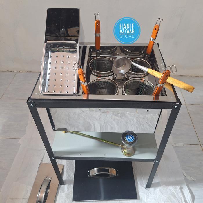Dandang Mie Ayam 4 Lubang Set / Dandang Mie Kocok Stainless