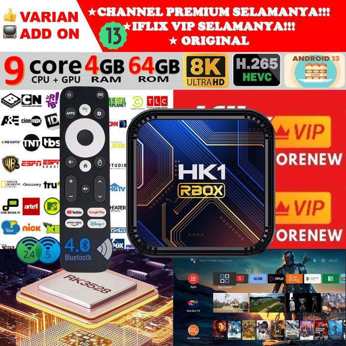 Terbaik Best Quality 100% Original Stb Android 13 Smart Tv Box Android Hk1 Rbox K8S Voice Remote Ram