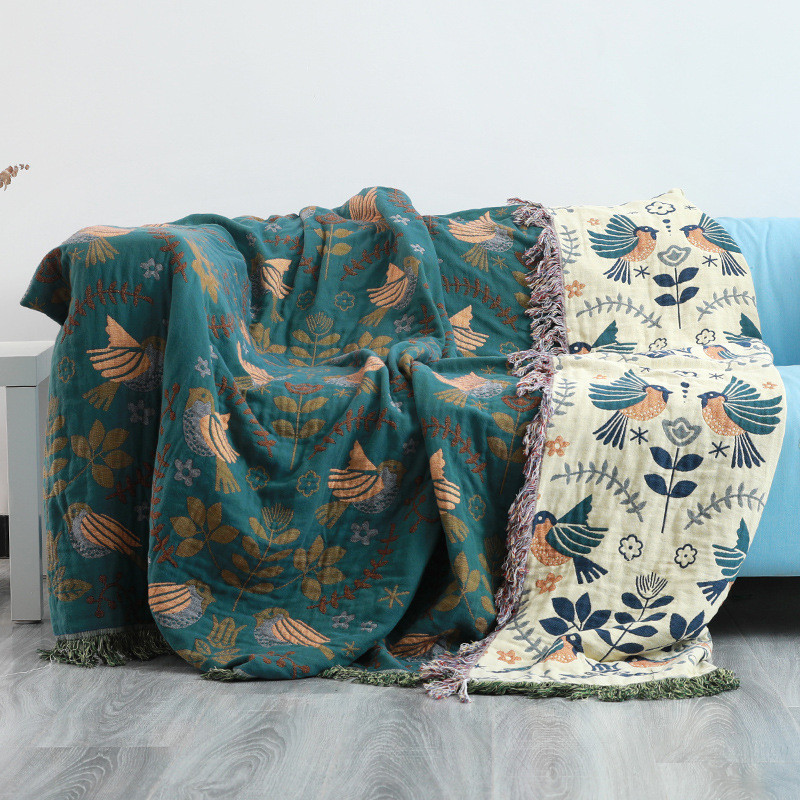 Bohemia Sofa Cover Muslin Gauze Tassel Decorative Bed Throw Blankets Quilt Home Adults Children Comf